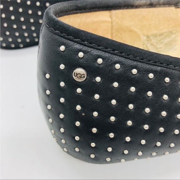UGG leather Sherpa lined studded flats - Picture 9 of 11